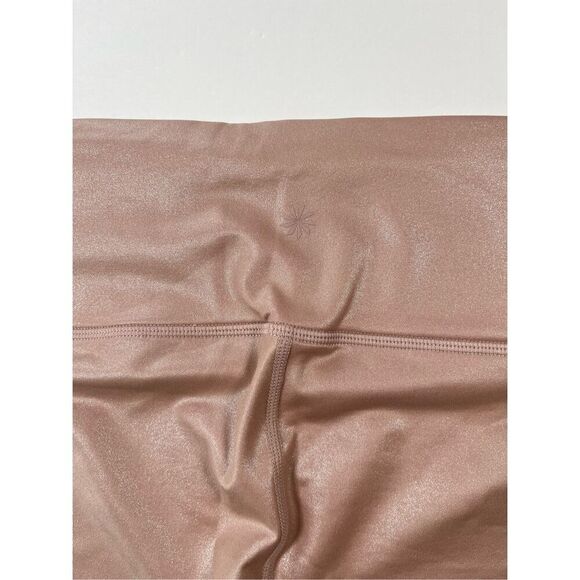 NEW Athleta Elation Shimmer Shine Tight Powervita Pink Mocha Latte Size Medium - Picture 8 of 9